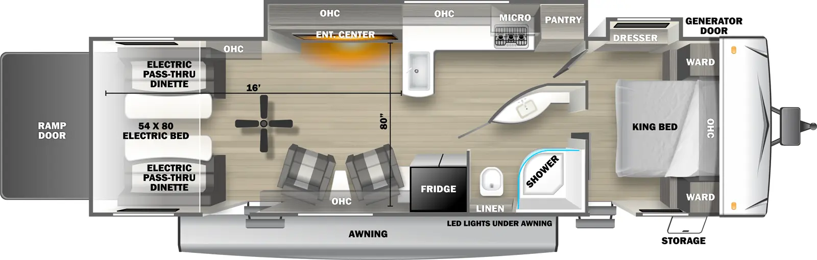 Shockwave 3030RLT Floorplan